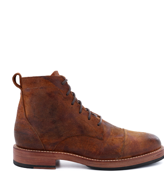 A single brown leather Santa Rosa Brand Larry Boot from the Santa Rosa collection against a neutral background.