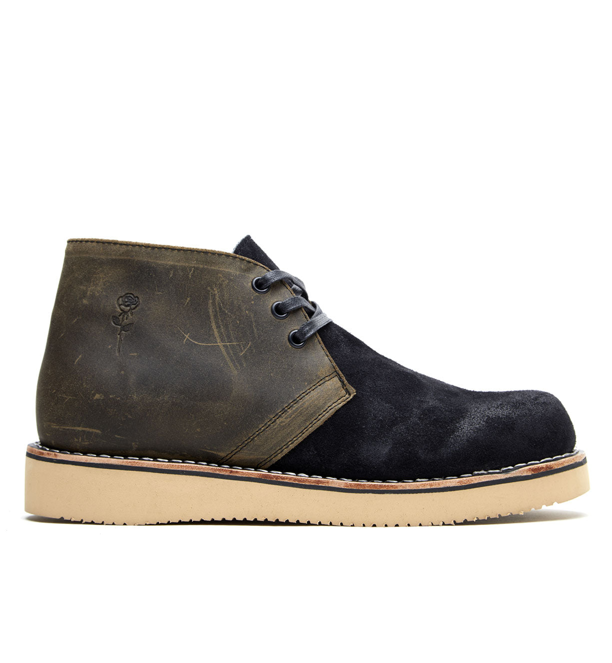 The Union Boot men's navy suede chukka boot from the Santa Rosa Brand collection.